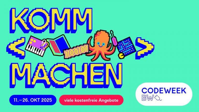 „Code Week 2025“: Stadtbibliothek Karlsruhe beteiligt sich mit drei Workshops