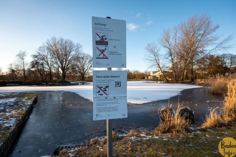 Eislaufen auf Seen der Günther-Klotz-Anlage untersagt